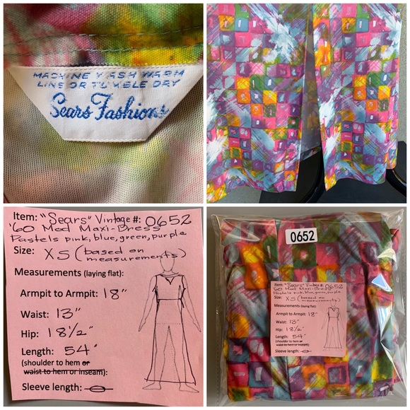 Sears Vintage Madmen Hostess Leisure Maxi Dress - Picture 11 of 12